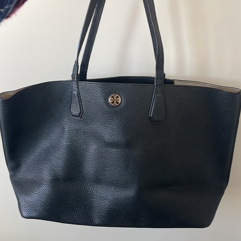 Tory Burch Pebbled Leather Tote Bag